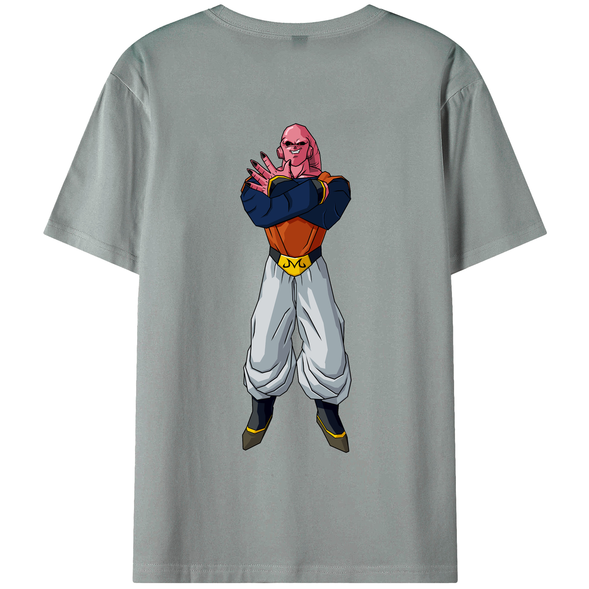 （画像用） ドラゴンボール 魔人ブウ DRAGON BALL Majin Buu 綿100％ メンズ半袖Tシャツ（バックプリント） 通気性